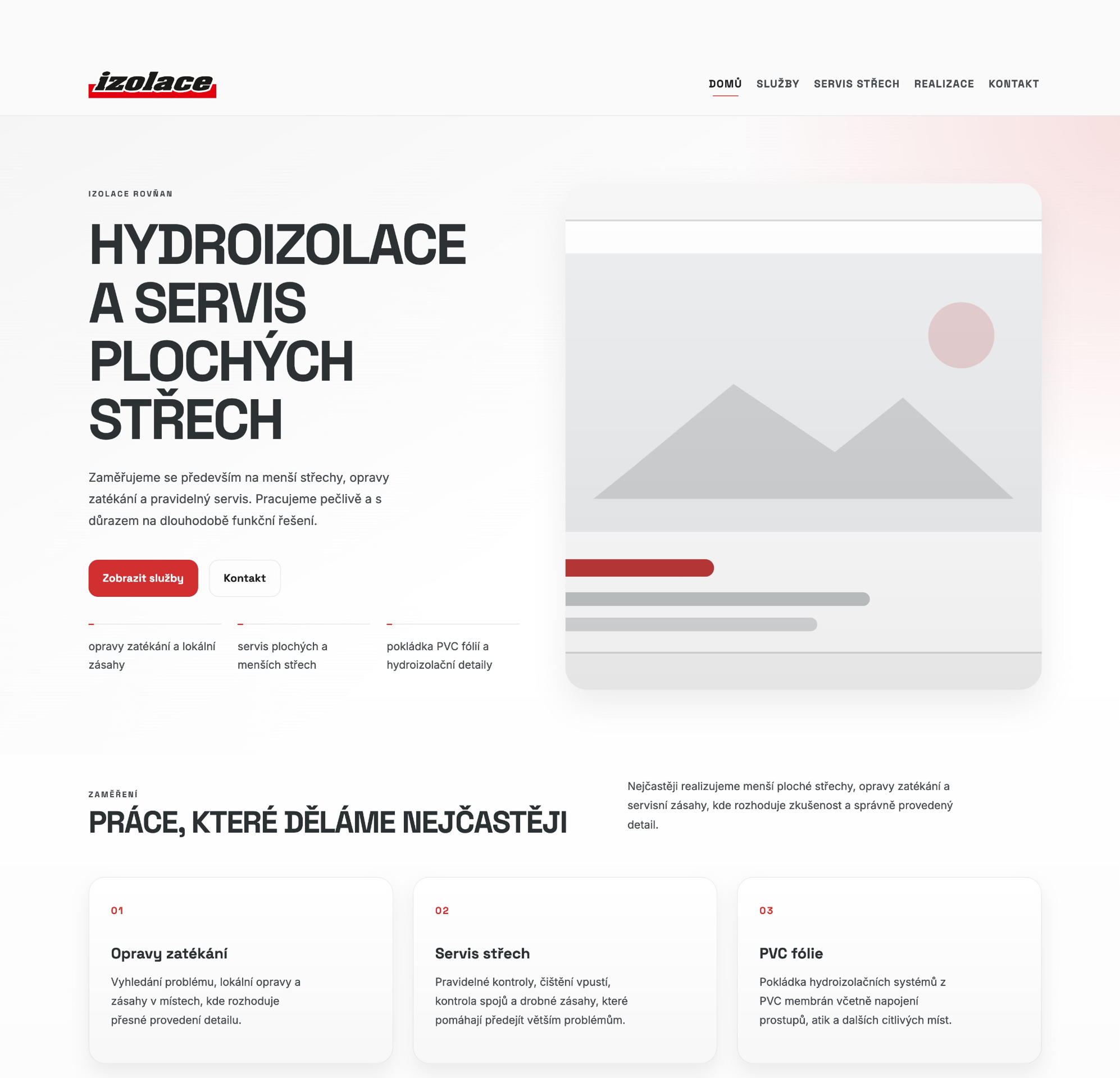 Ukázka firemního webu